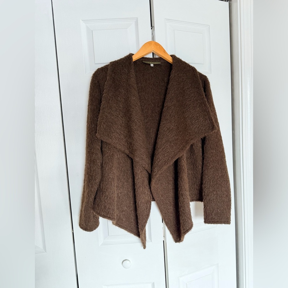 RARE DOEN Vintage Peruvian Connection Alpaca Wool Cardigan Jacket Slouchy Boho S